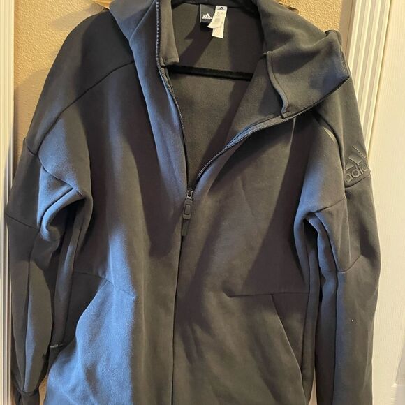 Adidas Men’s ZNE Hooded Black Zip Up Jacket L - Picture 15 of 16
